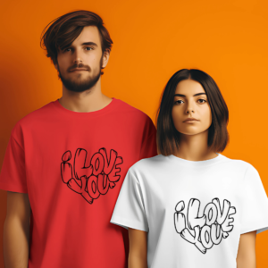 Valentine’s Week Matching Couple T-Shirts – Love You Edition